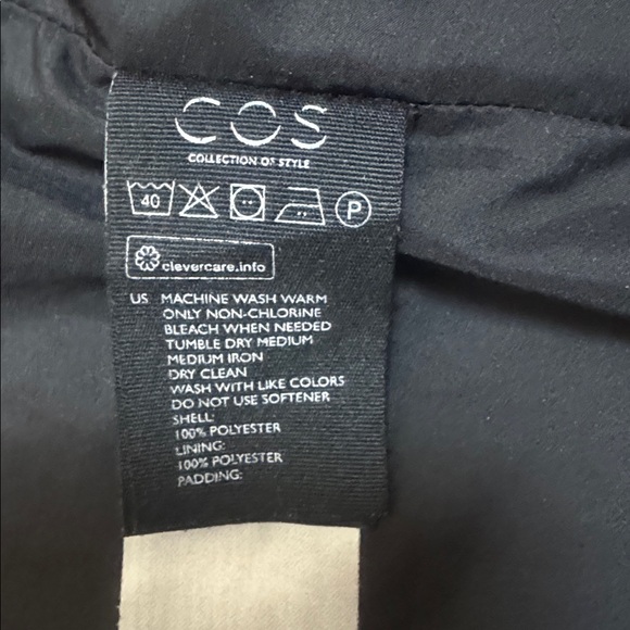 COS Black Quilted Padded Pencil Skirt Front Zipper Size 2 - Picture 8 of 9